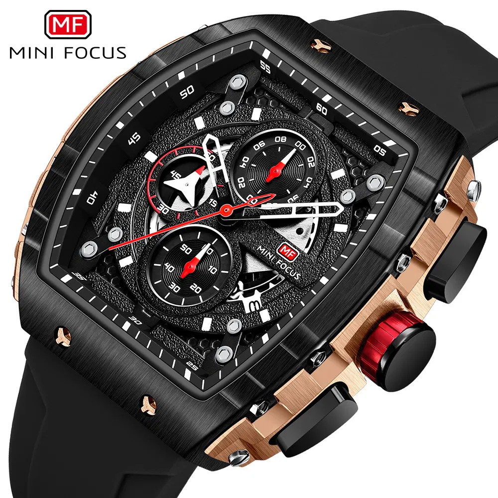 Silicone Band Men's Fashionable Outdoor Sport Luminous Hands Waterproof Quartz Wristwatch