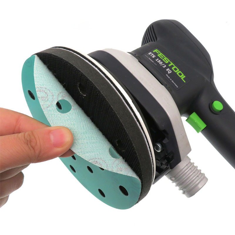 Шлифовальный диск 150 мм на липучке, 17 отверстий