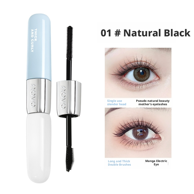 Novo Double-Ended Lengthening & Volumizing Mascara Waterproof Curling Long-Lasting Smudge-Proof