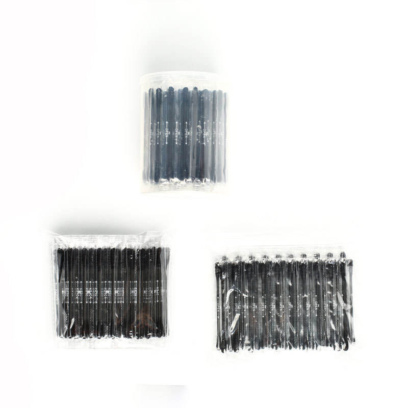 Individually Wrapped Cotton Swabs with Black Paper Sticks.