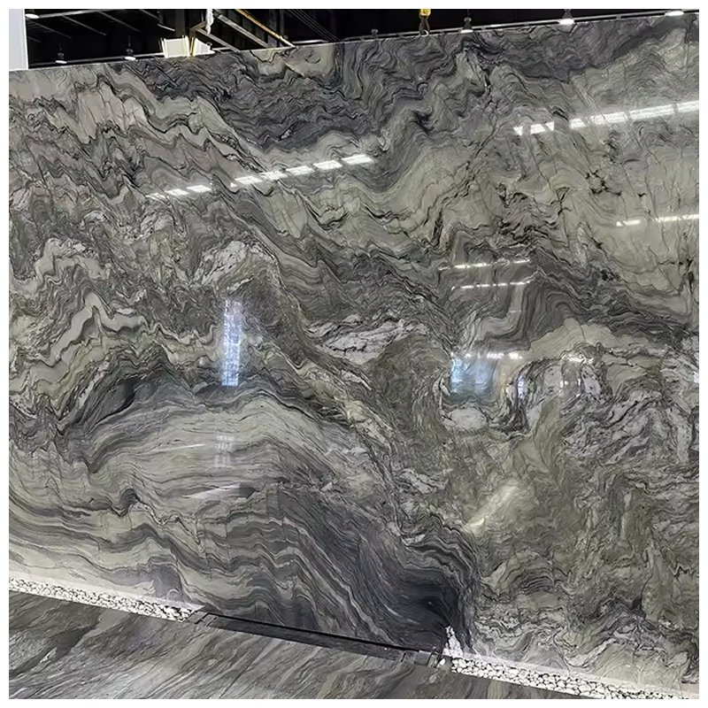 Brazilian Exotic Blue Fusion Exotic Quartzite Polished Slabs for Countertops and Tiles