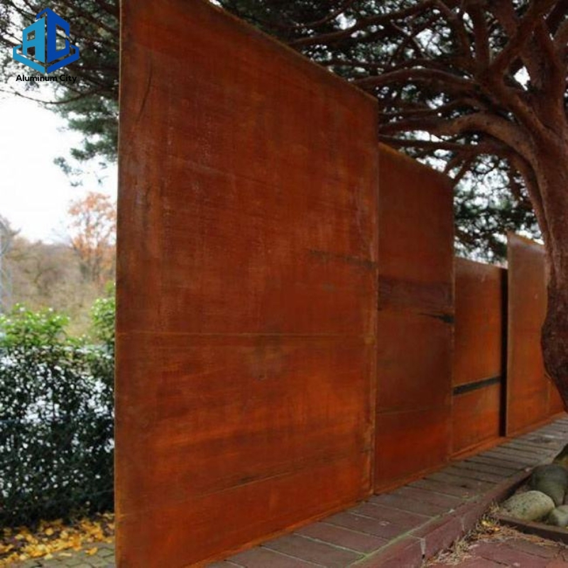 Traditional Design Laser Cut Corten Steel Art Screen for Outdoor Garden & Landscape (Customized Panel)