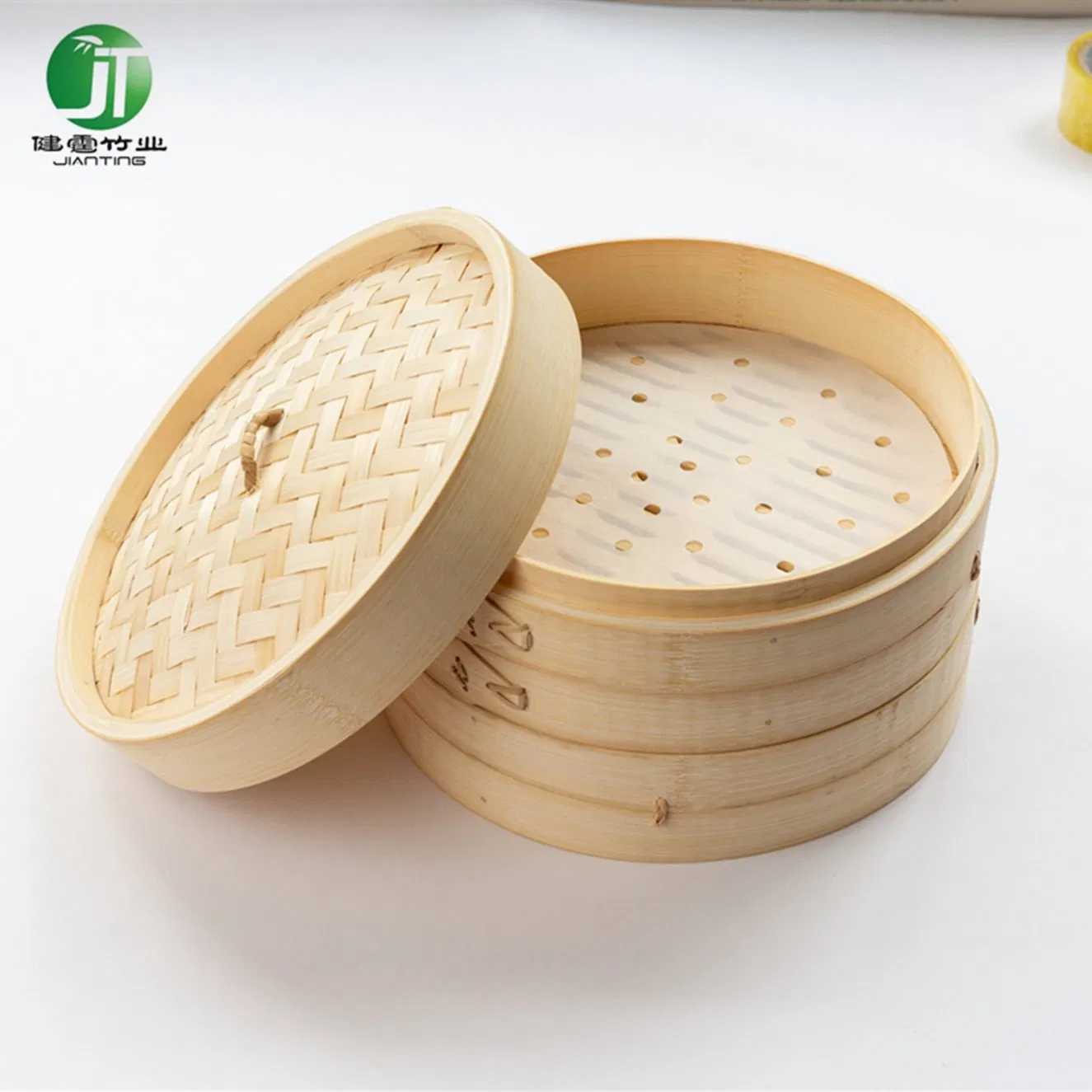 Бамбуковая пароварка Food Grade, 3 слоя, 25.4 см