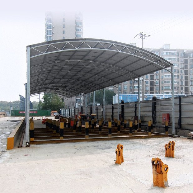 Prefab Steel Structure Building with Curtain Glass Wall for Car Showroom