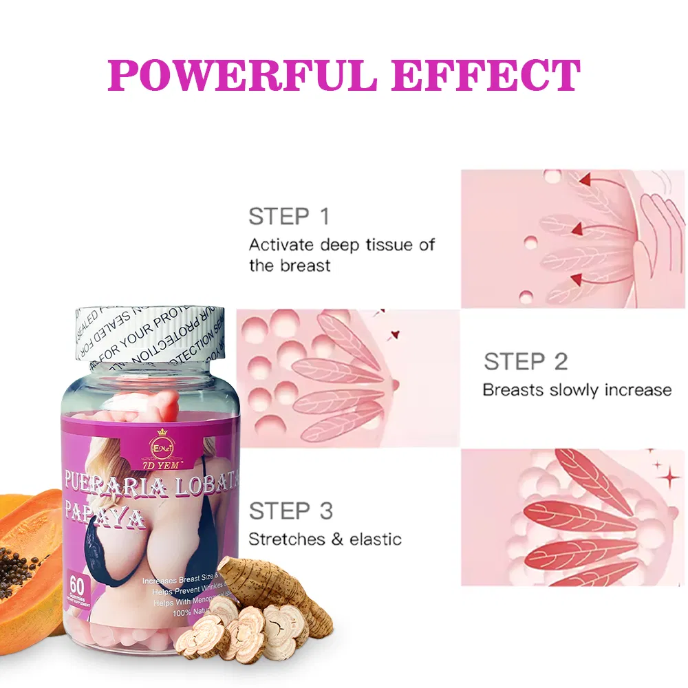 Private Brand of Natural Papaya Breast Enhancement Collagen Gummy