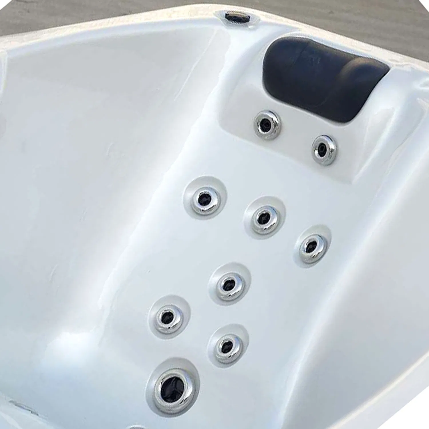 Freestanding Hotel Bathroom Acrylic Bathtub Jets Outdoor SPA Hot Tub Pure Acrylic Luxury SPA Tub