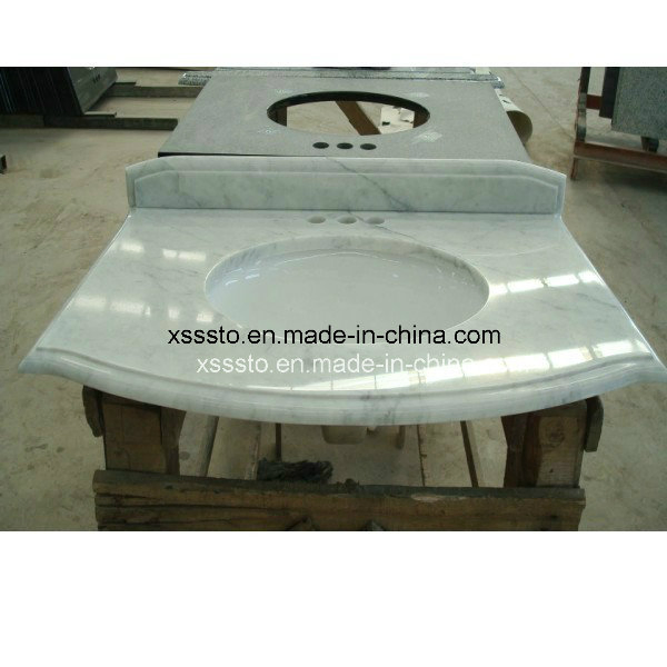 Carrara White Marble Bathroom Vanity Tops