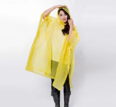 Wholesale Adult Poncho/EVA Material/Transparent Waterproof Raincoat