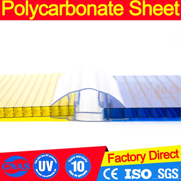 Polycarbonate Snap F Profile Polycarbonate Accessory for Hollow Sheet 4mm-10mm