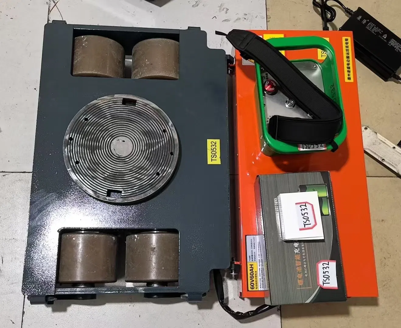 20-Ton Capacity Electric Remote Control Machine Skate with Rugged Alloy Construction Remote-Controlled Machinery Rollers for Outdoor Heavy Equipment Moving