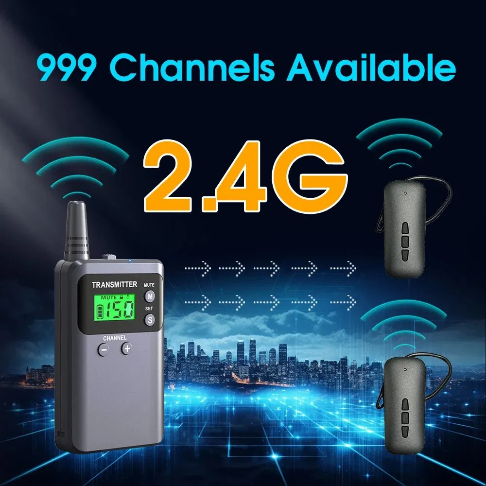 Беспроводная аудиогид-система 2.4 ГГц для экскурсий и конференций