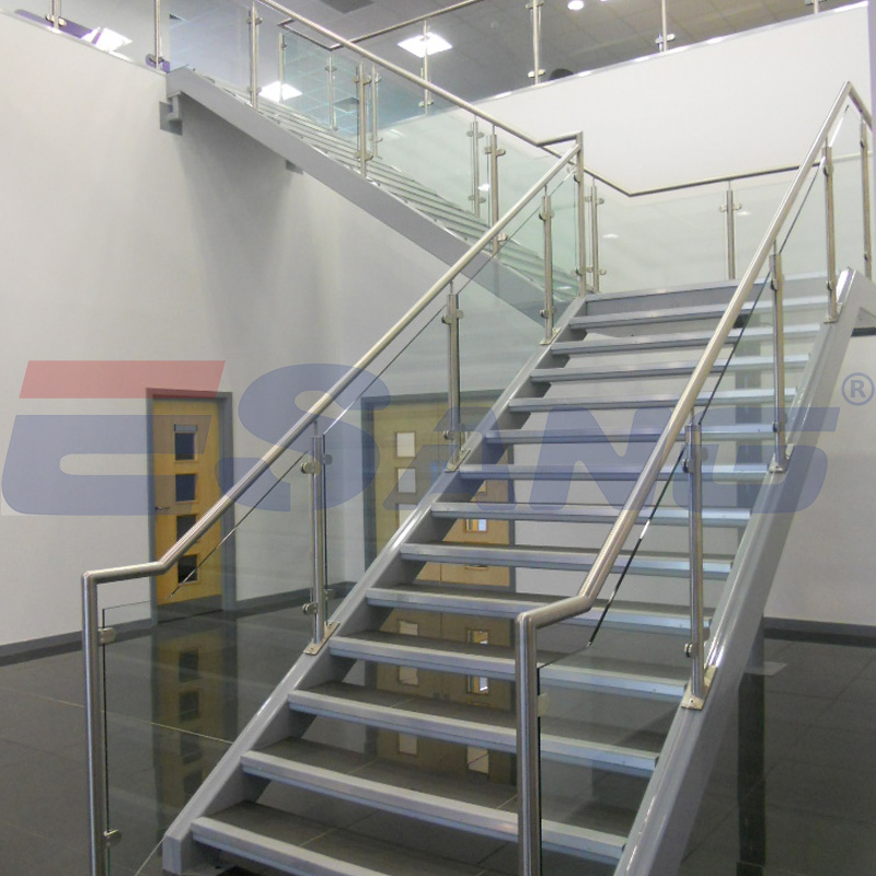 Esang Glass Balustrade Brushed Handrail Accessories Staircase Railing for Commercial Office/Hotel/School/Hospital