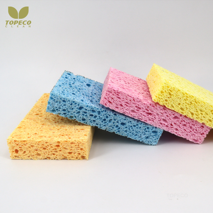 Topeo Amazon Custom Printing Lemon Reusable Absorbent Cellulose Dish Sponge Cloth Wipes Swedish Dishcloth Cleaning Cloths