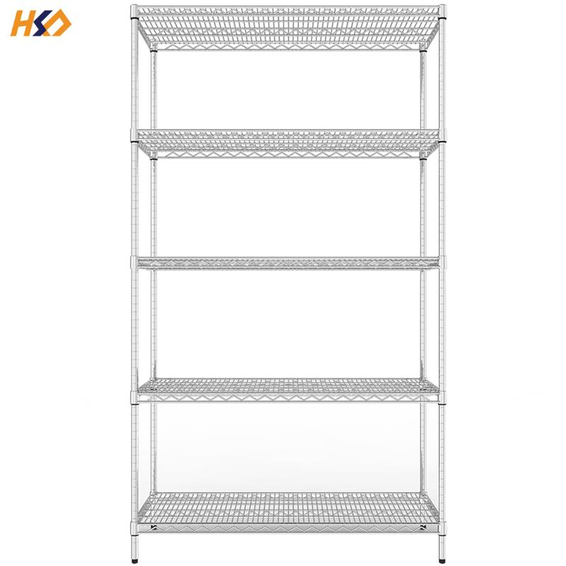 Металлическая стеллажная полка 4-х уровневая