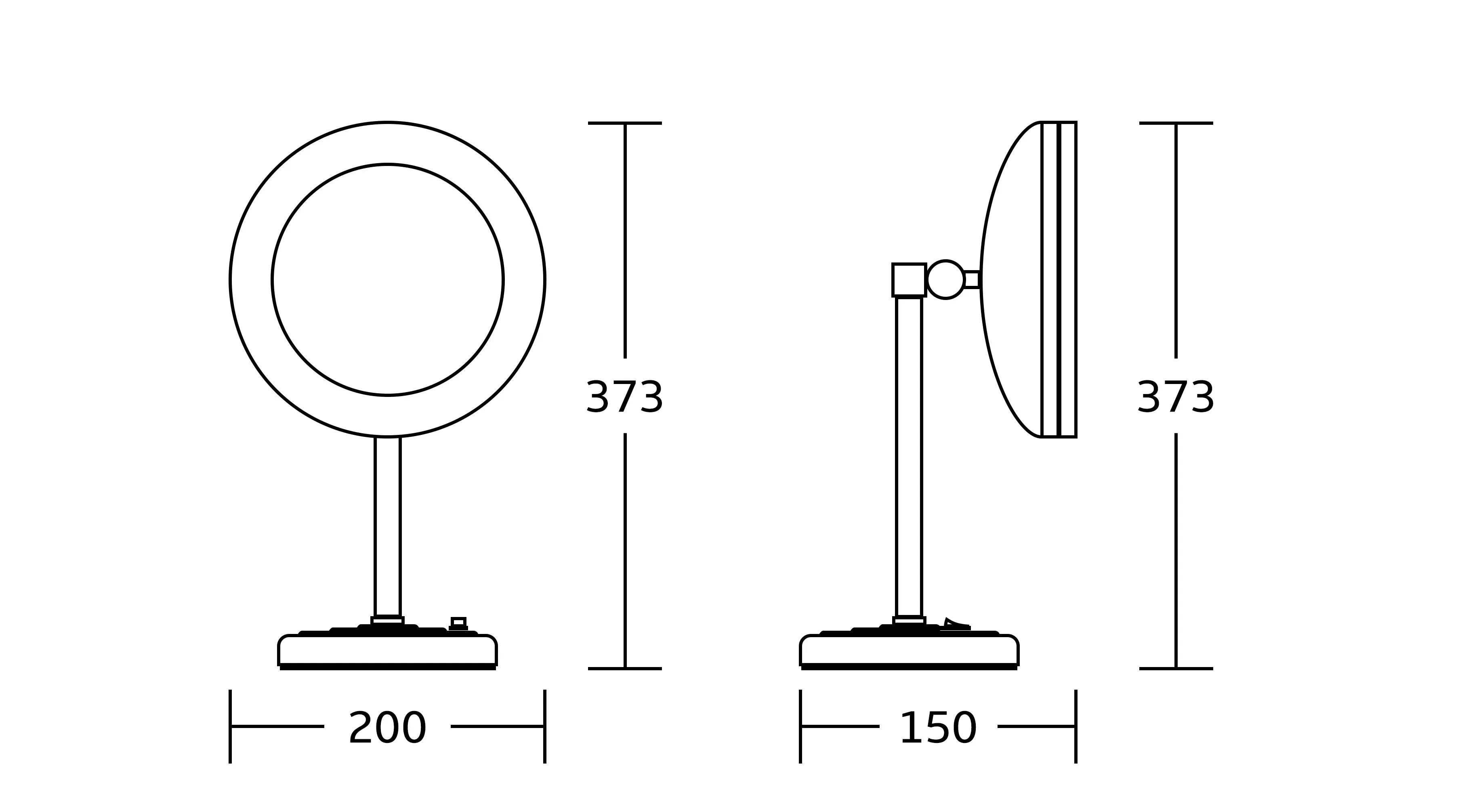 3X Magnifying Mirror Bathroom Brass LED Light Desktop Cosmetic Makeup Mirror with