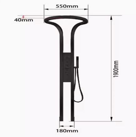 Black Net Red Top Spray Strong Pressurized Bathroom Multi Functional Shower Set