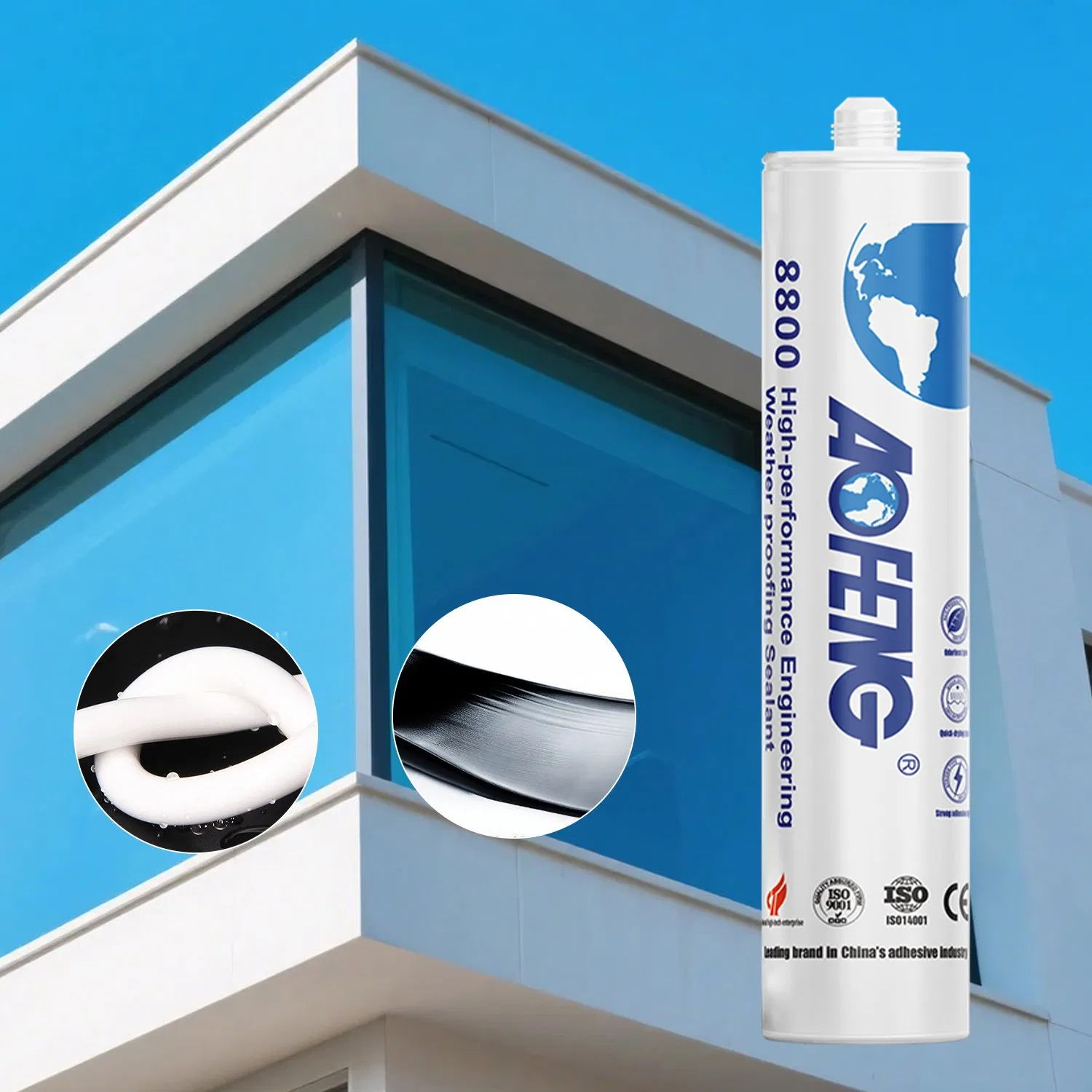 Neutral Cure Silicone Sealant for Long-Lasting Window and Door Frame Sealing on Interior and Exterior Wall Applications
