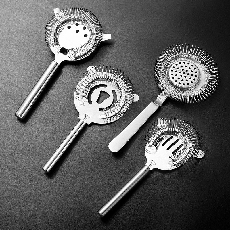 Cocktail Strainer and Ice Pick Set, Stainless Steel Bar Tools Bartender Strainer Ideal for Party Club Home Bartender