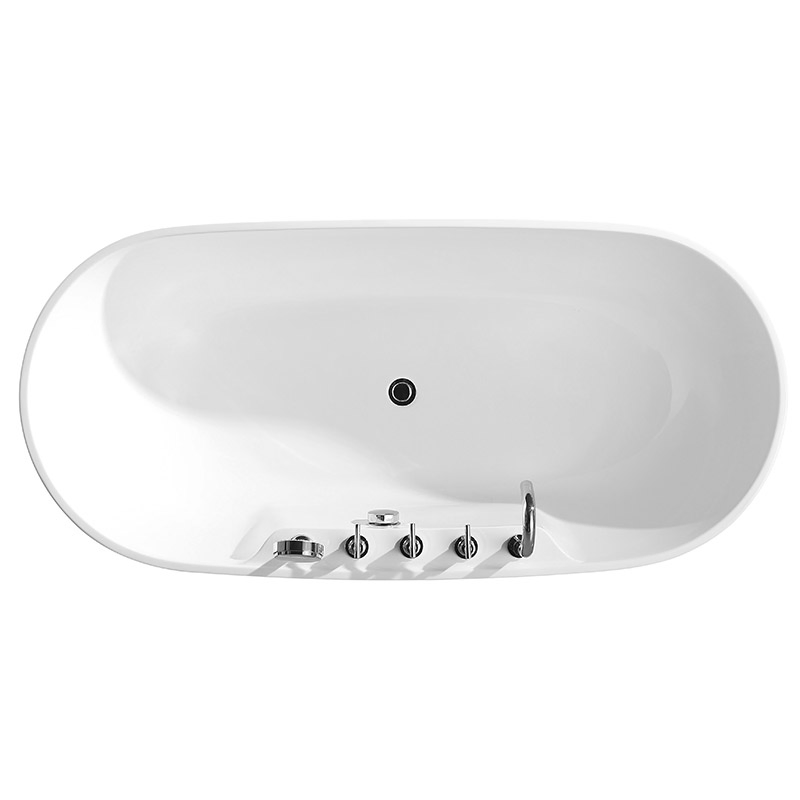 Акриловая эллиптическая ванна с гидромассажем