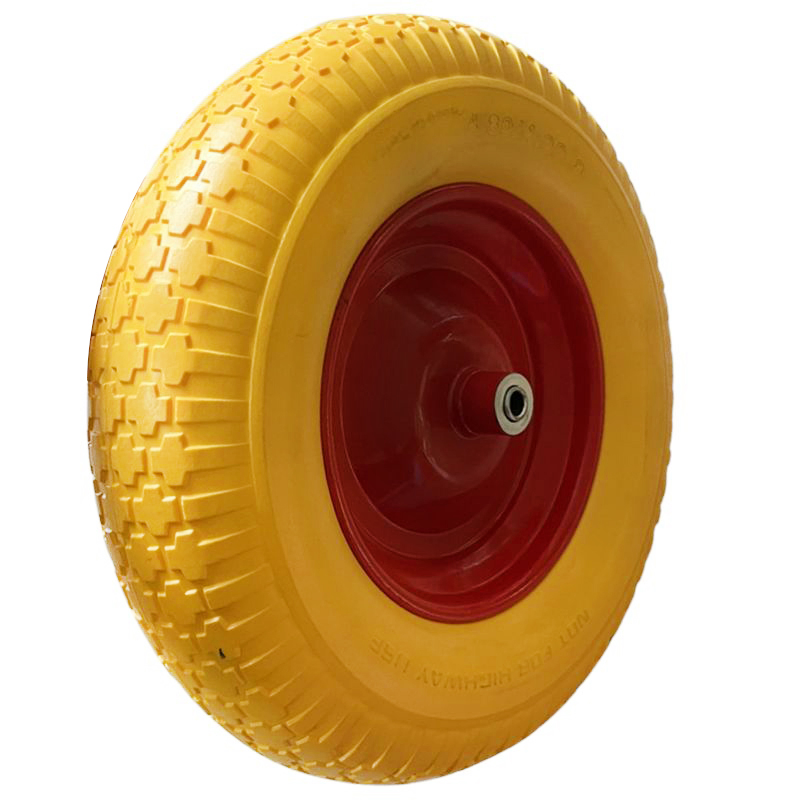 16 Inch Flat Free PU Foam Wheel Barrow Wheel 4.00-8