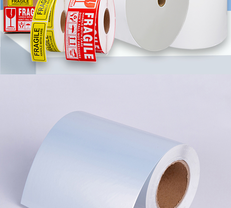 Self Adhesive Jumbo Roll 50 Mic Matte Silver Pet Coated Film Label