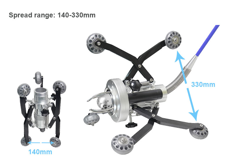 Sewer Pipe Inspection Camera 50mm Pan/Tilt Camera Lens, 60m Cable