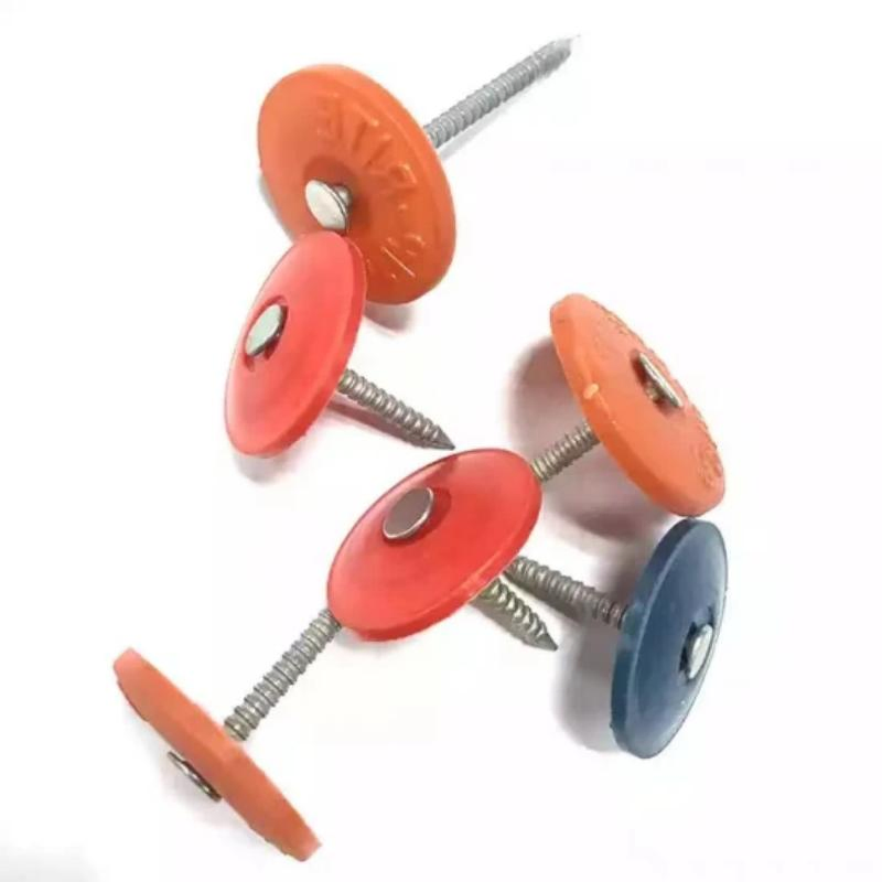 1-3/4'' Plastic Cap Roofing Nail Ring Shank Nails for USA