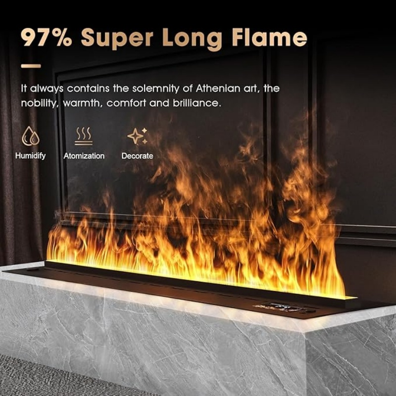 Modern Smart Indoor 3D Water Steam Fireplace Artificial Decorative Vapor Electric Fireplace