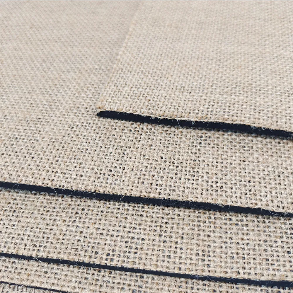 Wholesale Modern Jute Table Placemats Wipeable Rectangular Natural Burlap Jute Placemat