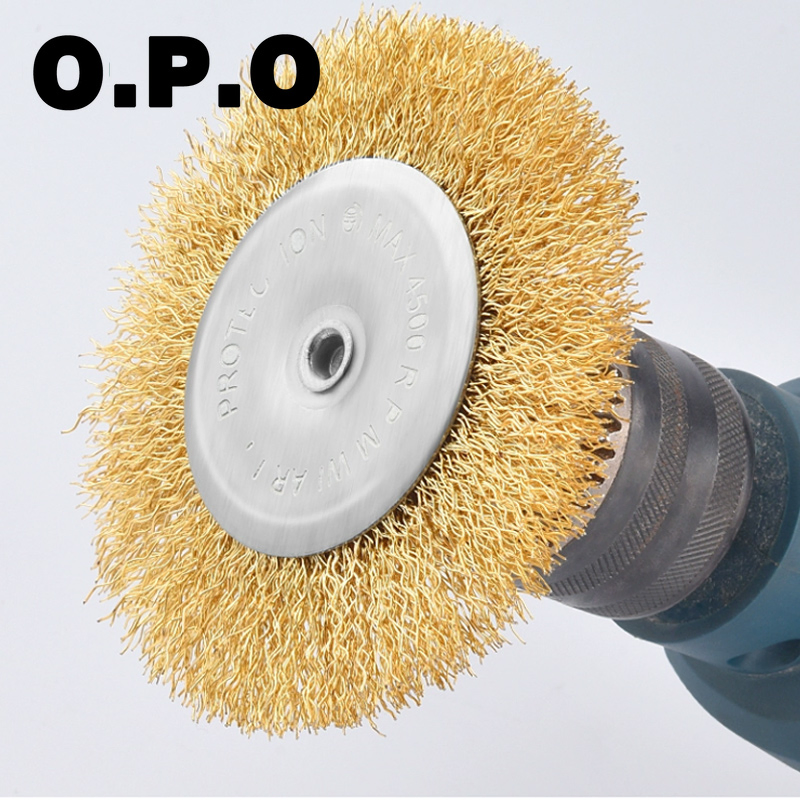 Hot Selling Coarse Brass Wire Wheel Brush with 1/4-Inch Hex Shank for Drill