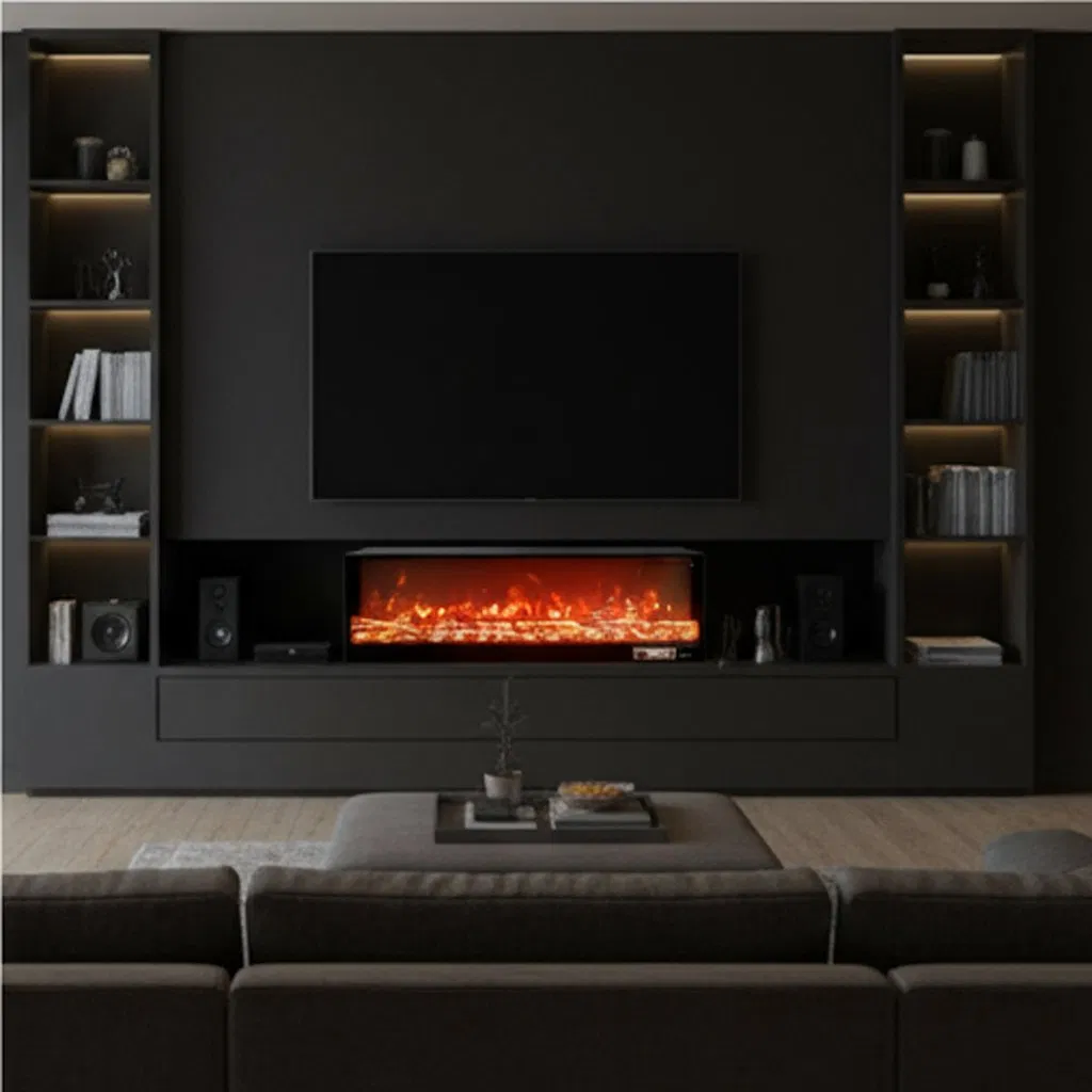 Modern 1m Electric Fireplace with Adjustable Heat Settings
