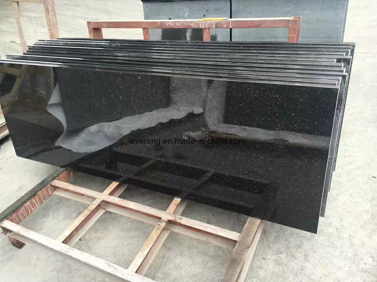 Black Galaxy Granite Slab for Kitchen/Bathroom/Wall/Floor