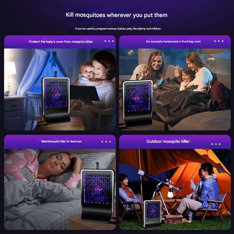 Rechargeable Electronic Insect Trap Outdoor Indoor Camping Home Mosquito Repellent Light Wave Mosquito Killer Lamp