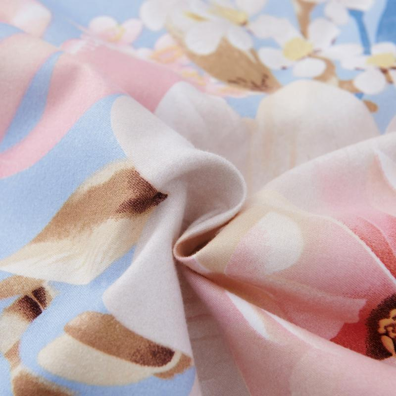 130GSM Super Quality Cheap Price Flower Prin Duvet Covers with Pillowcase