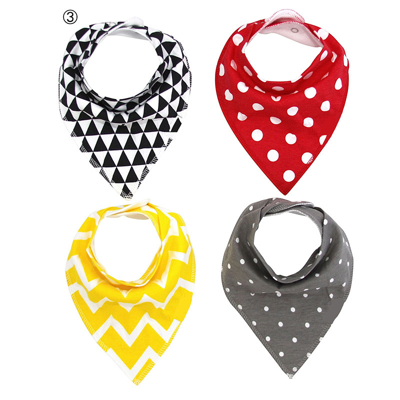 Hot Sell Double Layers 4PCS Packing Wholesale Baby Cotton Bibs
