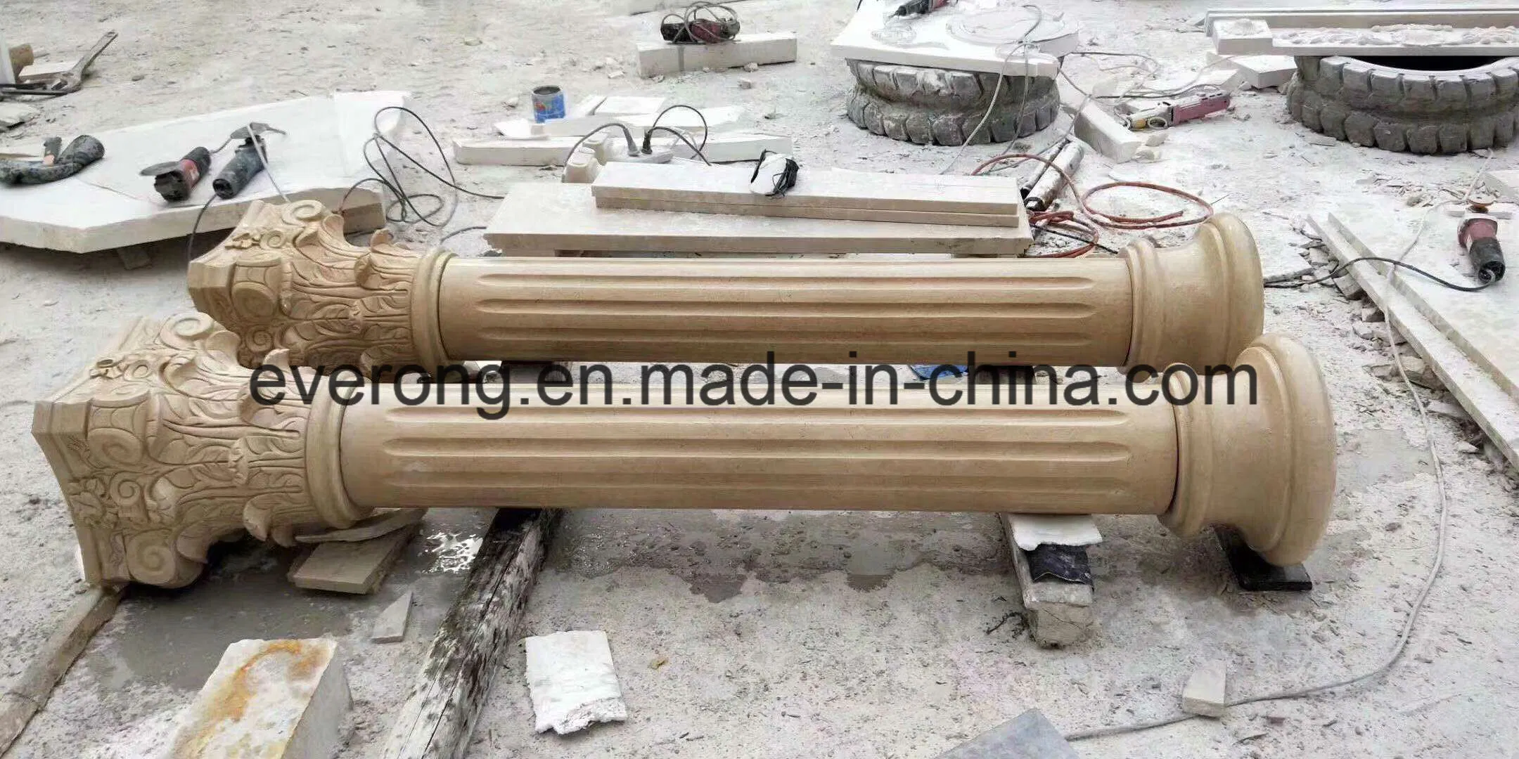 Good Carving Base, Roman Column with Stone Marble Granite Sandstone