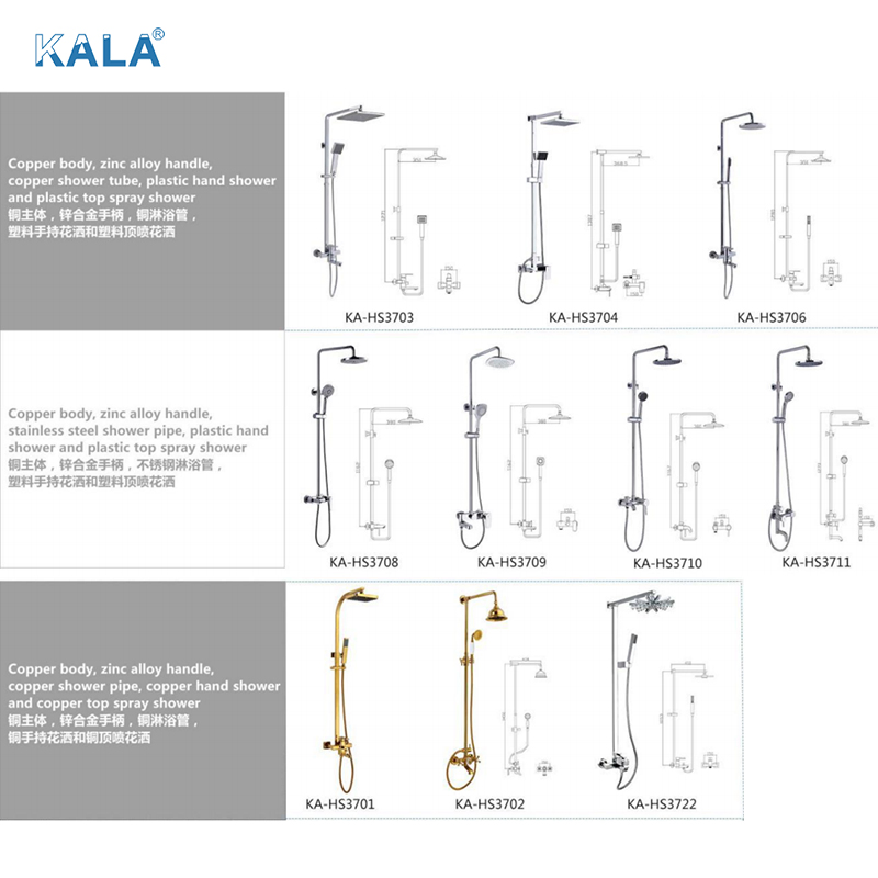 Constant Temperature Sprinkler Brass Rain Bathroom Shower Set