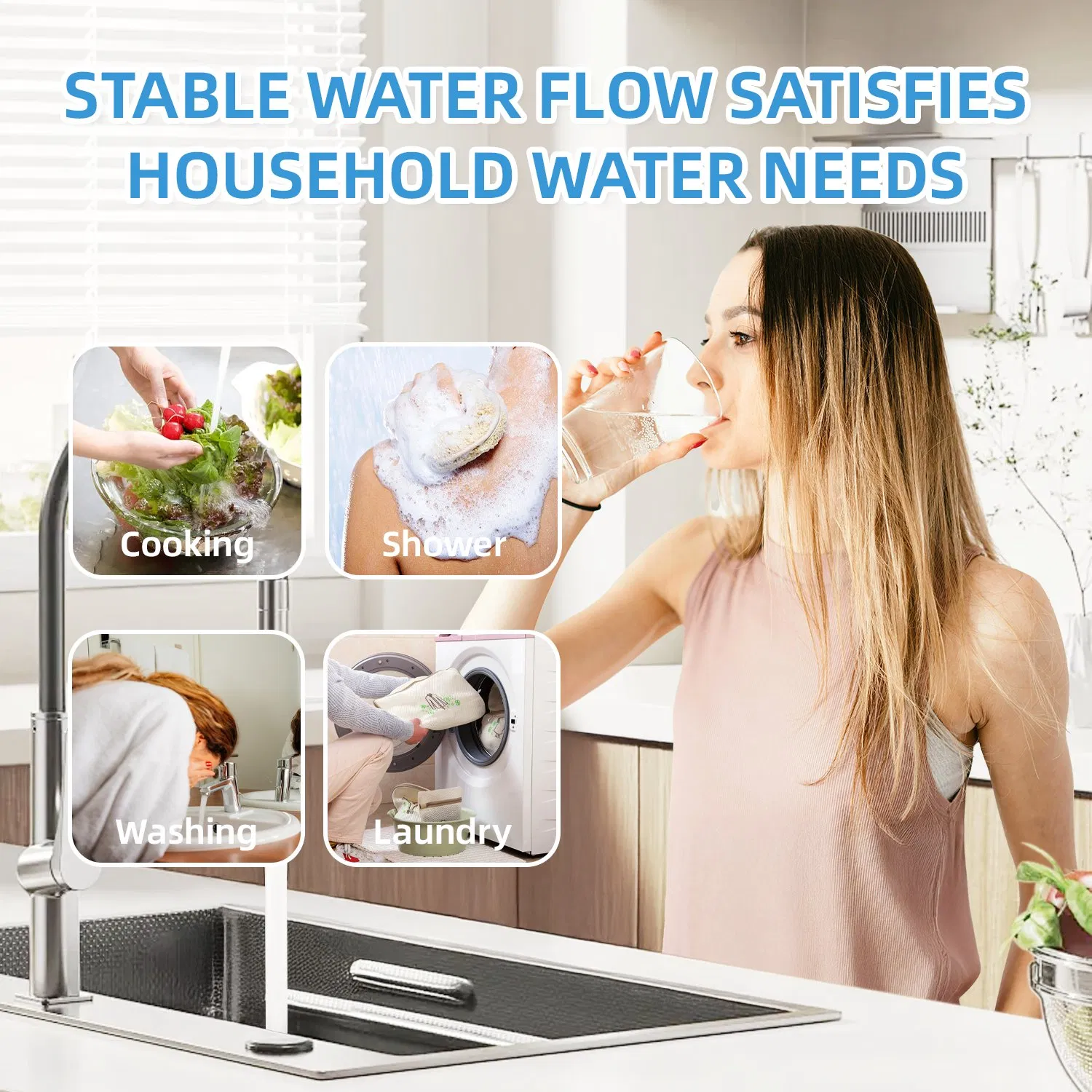 Eastcooler 5 Micron 2-Stage Whole House Water Filter System for Municipal Water