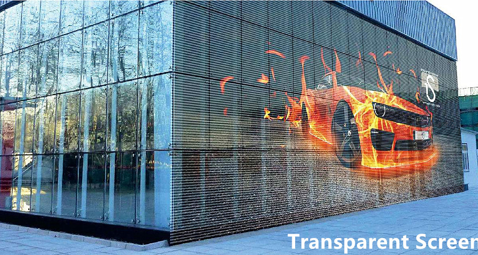 Super Bright Outdoor Commercial Advertising Rental Transparent LED Display Screen