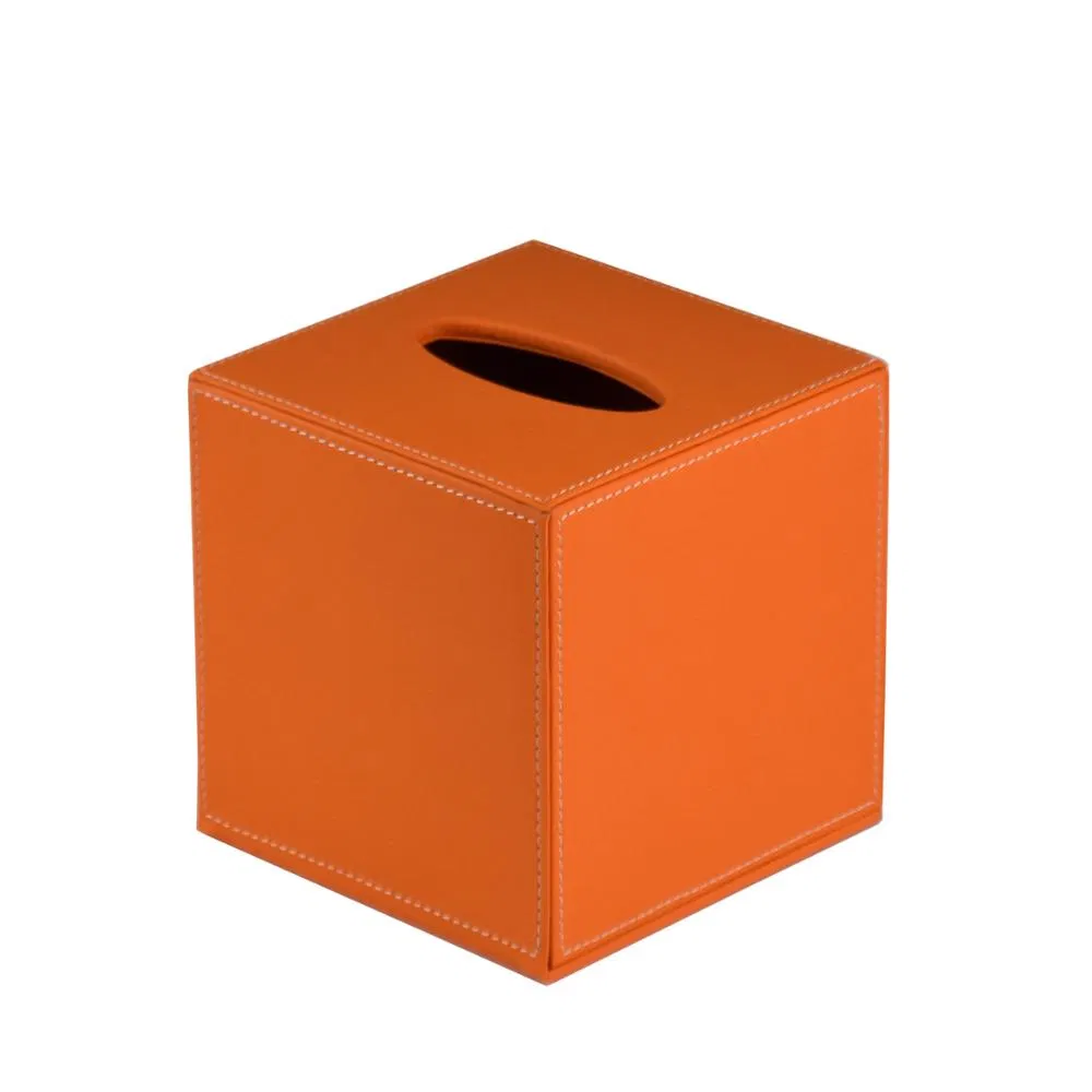 2023 Dongguan Wholesale Leather Square Facial Tissue Boxes for Home