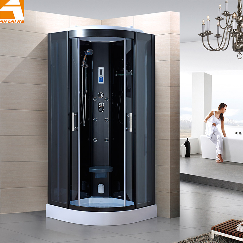 Black Multifunctional Glass Steam Shower Enclosure (GT002)