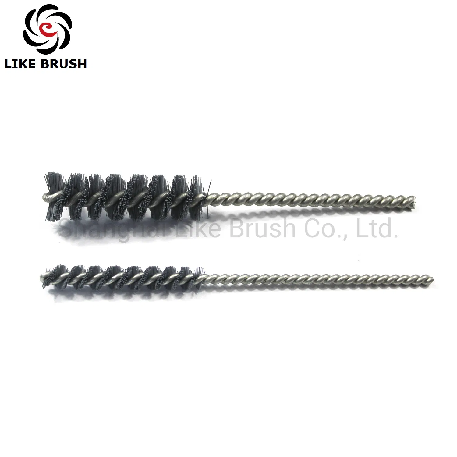 High Density Abrasive Wire Polishing Brushes Single Stem Single Spiral