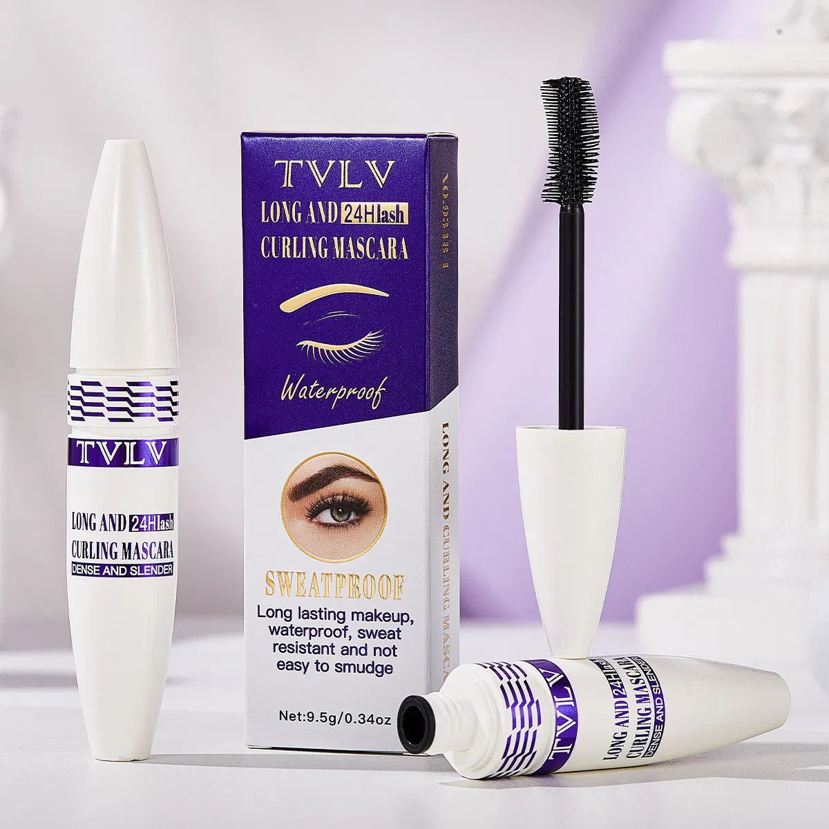 Ultimate Long-Lasting Curled Mascara for Women - Water-Resistant Formula
