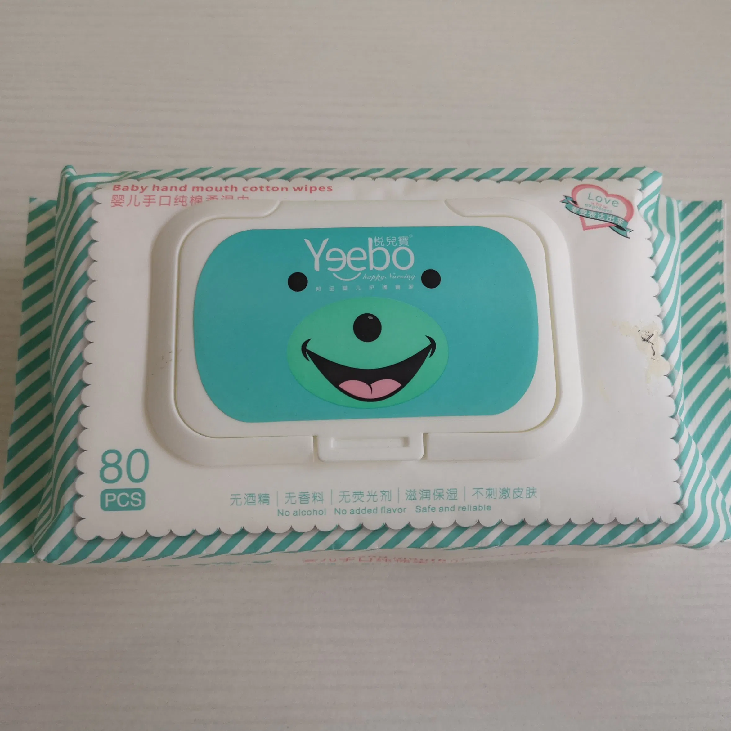 Factory Cheap Pearl Embossing Soft Hygienic Baby Wet Wipes with Lid