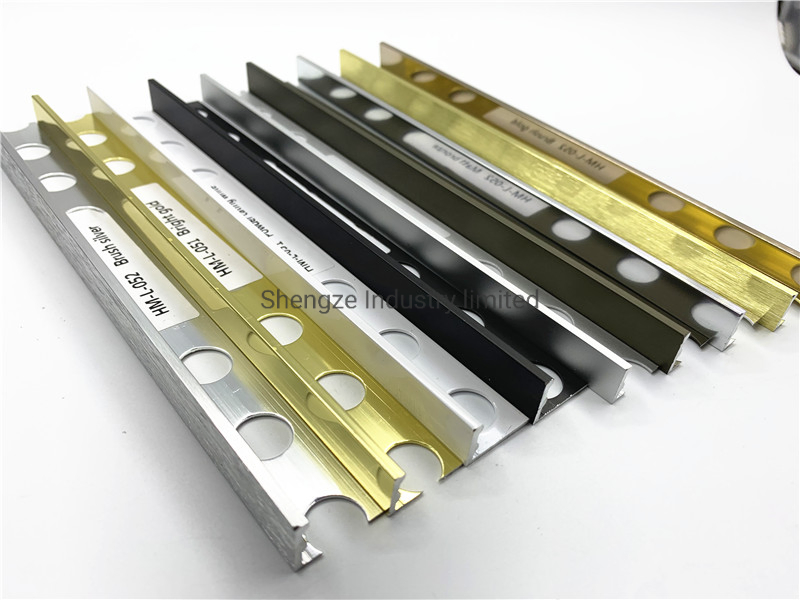 Aluminum Tile Strip Corner Curved Trim for Porcelanato Decorative Listello