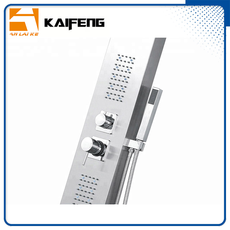 304 Stainless Steel Shower Panel with LED Light (LN-S9102)