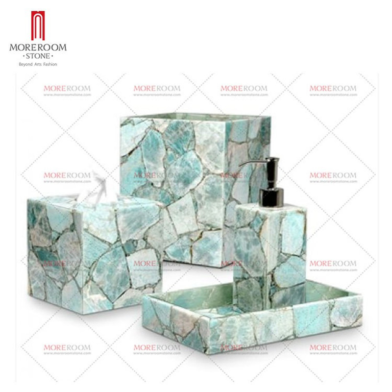 Turquoise Premium Gemstone Bath Accessories