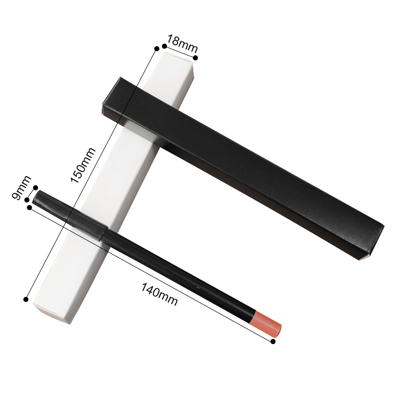 Wholesale Black Packaging Lip Liner Pencil Private Label Waterproof Vegan Custom Lip Pencil