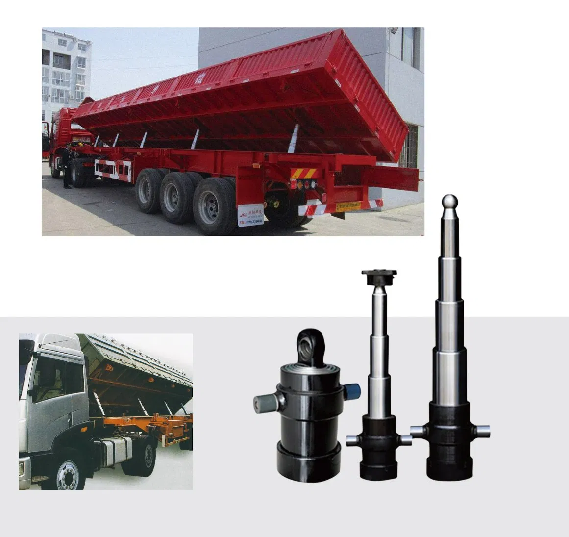 Гидравлический цилиндр бокового поворота для самосвала