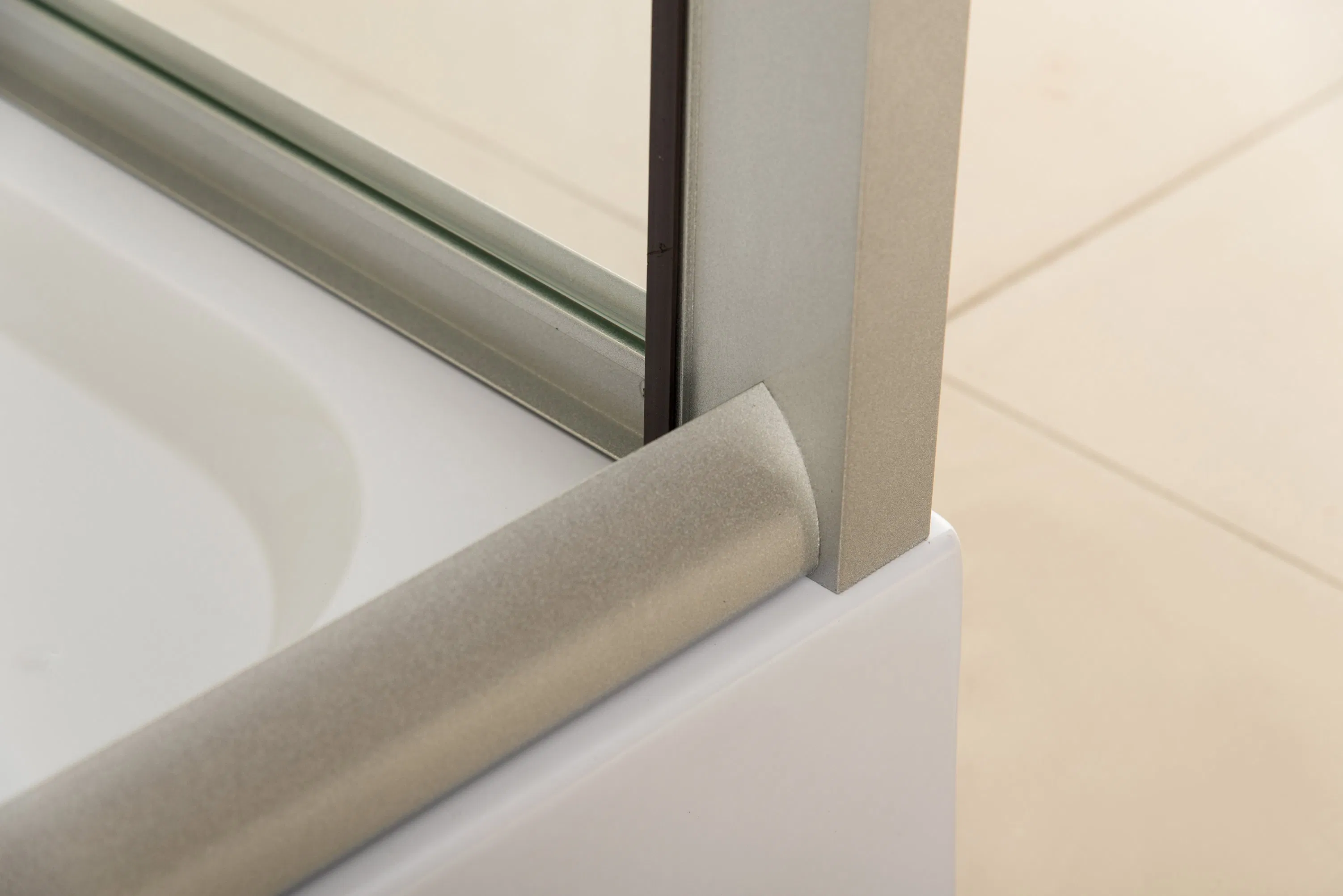 Low Tray Rectangle Stripe Glass Sliding Door Shower Enclosure (TL-506)